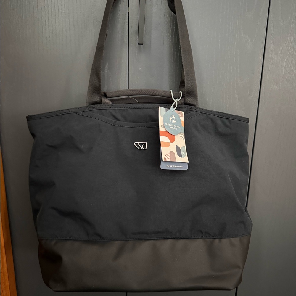WayB Black Metro Tote Bag - Durable Everyday